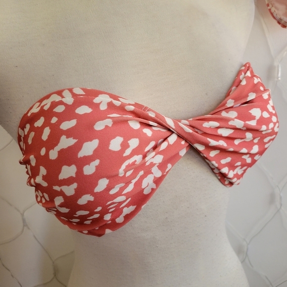 Unique 21 (2 Piece) Bikini Swimsuit / Apricot & White / Top 6 Bottom 8 - Picture 2 of 8